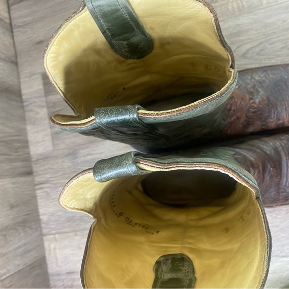 Corral Cowboy Boots Mens 10 Shoulder Square Toe A2653 Western Cowboy Green Brown - Picture 6 of 8